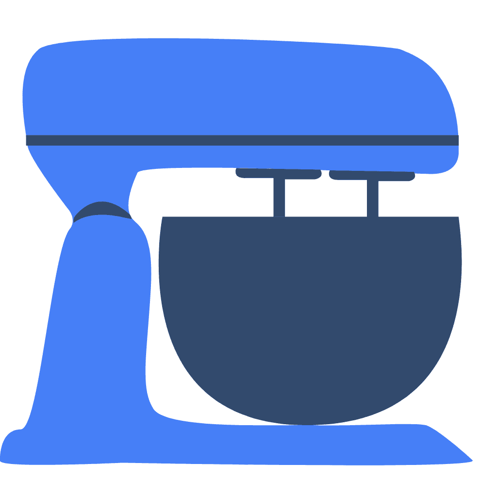 Illustration of an industrial liquid mixer vessel with drive motor and agitator