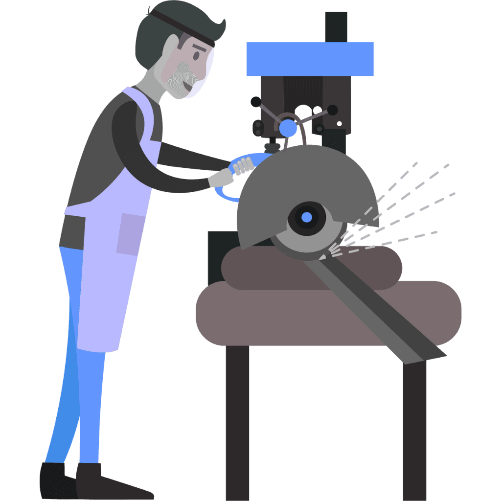 Illustration of in-house fabrication of process equipment